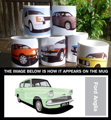 Anglia car art tasse - anglia,