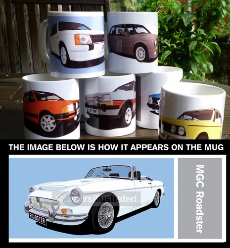 Mgc roadster auto kunst tasse - auto,