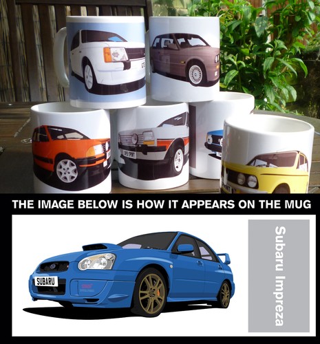 Impreza auto kunst tasse - auto,