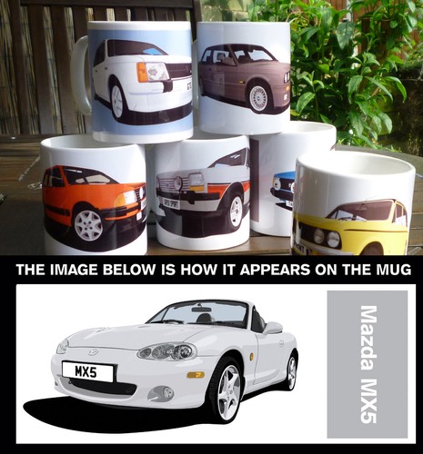 Mazda mx5 auto kunst tasse - auto,