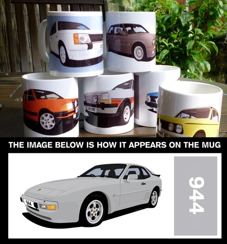 Porsche 944 auto - kunst, tasse